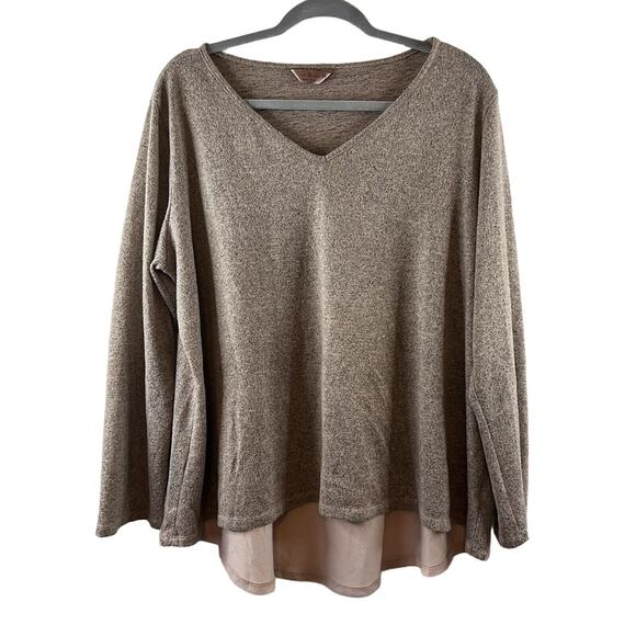 SJS Women's Pink Long Sleeve Blouse - Size 2X - Excellent! - Picture 1 of 4